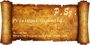 Privigyei Szabella névjegykártya