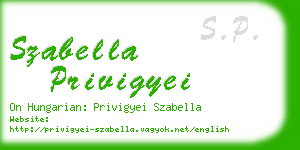 szabella privigyei business card